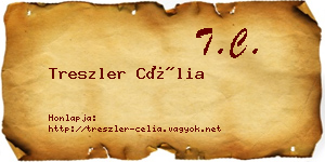 Treszler Célia névjegykártya
